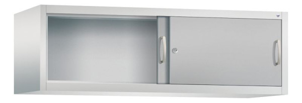 C+P Aufsatzschrank Acurado, H500xB1600xT500mm, Farbe: Lichtgrau / Weißaluminium, Bügelgriff, 1 OH, 2154-00 S10102