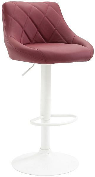 CLP Barhocker Lazio Kunstleder weiß, bordeauxrot, 321762