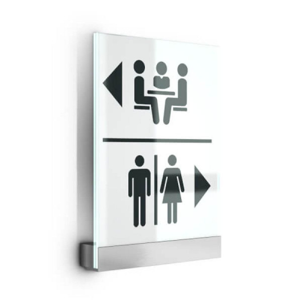 STEIN HGS Türschild - ClampLine, Breite 150 mm, Höhe 150 mm, 77952.0004