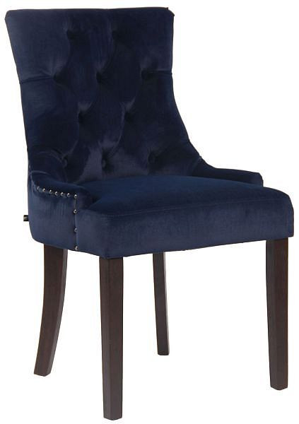 CLP Esszimmerstuhl Aberdeen Samt antik, blau, 314122