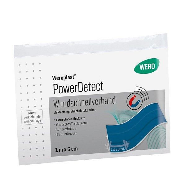 WERO Weroplast PowerDetect Wundschnellverband 1 m x 6 cm, detektierbar, 180707