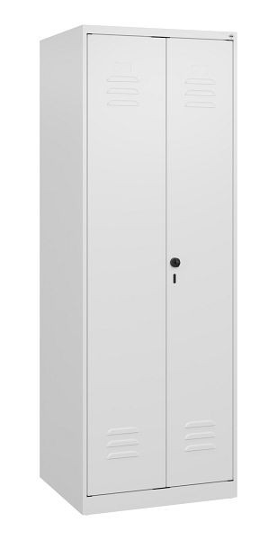 C+P Umkleidespind Classic PLUS, Doppel-Spind, 2 Abteile, 1700x600x500mm, 9016/9016, Drehriegel, 0800027-20P S10012