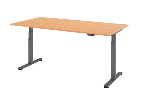 Hammerbacher Sitz-Steh-Schreibtisch elektrisch 200x100cm Buche, VXDSM2E/6/G