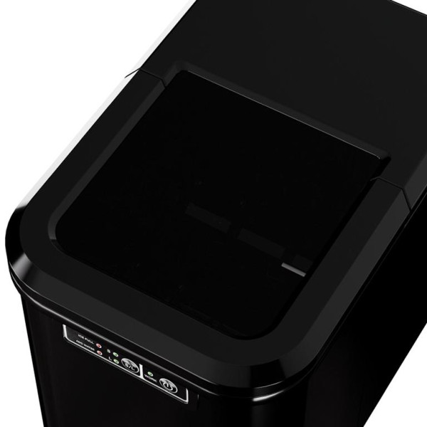 TroniTechnik Eiswürfelmaschine Eiswürfelbereiter, Ice Maker, 12kg/24h, 2,2 Liter Wassertank, 2 Größen, Selbstreinigung, schwarz, 6094