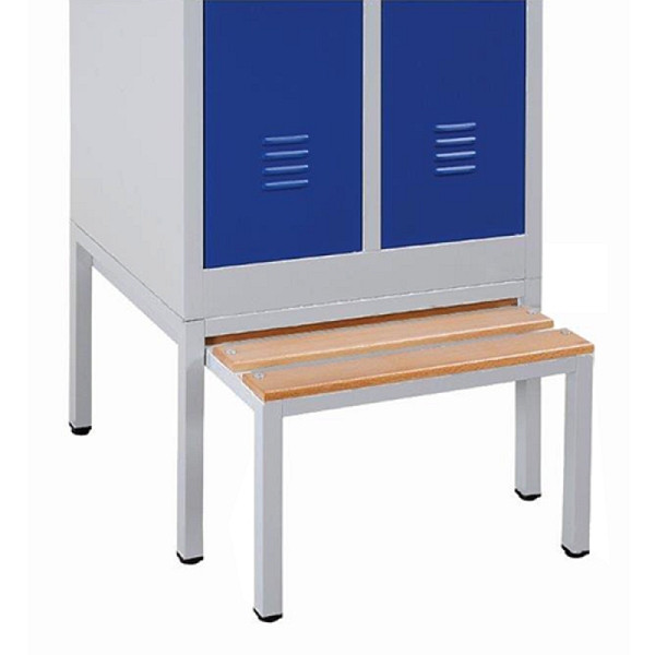 Lüllmann Untergestell mit Sitzbankauszug, Sitzauflagen buche, 400 x 500 x 800 mm, lichtgrau, 524325