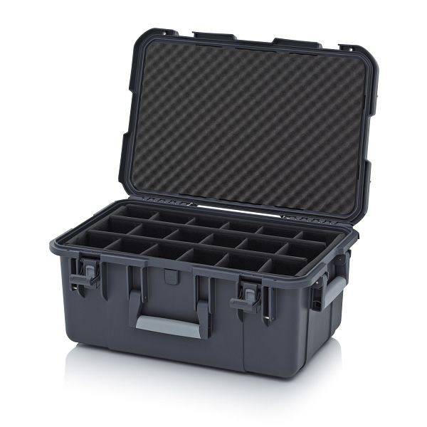 Auer Schutzkoffer Pro, Anthrazitgrau, ohne Schloss, Polstereinlage, CP G 6427 B4-7016