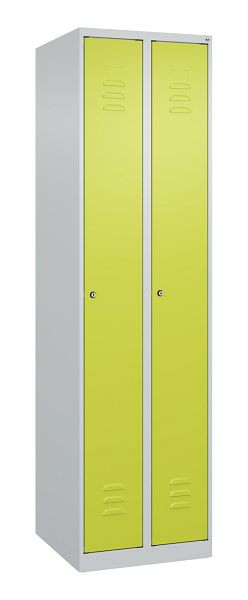 C+P Umkleidespind Classic PLUS, 2 Abteile, 1850x500x500mm, 7035/0024, Zylinderschlösser, 080000-29 S10022