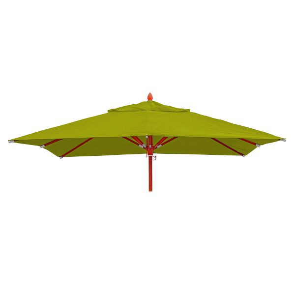 Mendler Ersatz-Bezug für Gastronomie Holz-Sonnenschirm HWC-C57, Sonnenschirmbezug, eckig 3x3m Polyester 3kg, lemon-grün, 76665