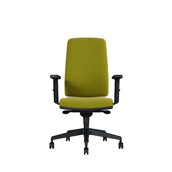 Bisley Bürodrehstuhl Stone, Tiefenverstellbarer Sitz, Mit Armlehnen, Kunststofffußkreuz, TN9702 lime, STONETKLTN9702