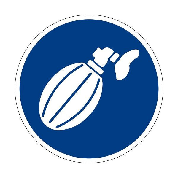 WERO Aufkleber Beatmungsbeutel, rund, Durchmesser: 9,5 cm, 290189