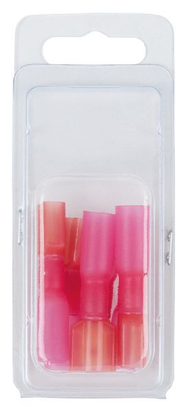 KS Tools Sortiment isolierter Quetschverbinder, rot, AWG22-16, 6-teilig Stecker, 970.0640