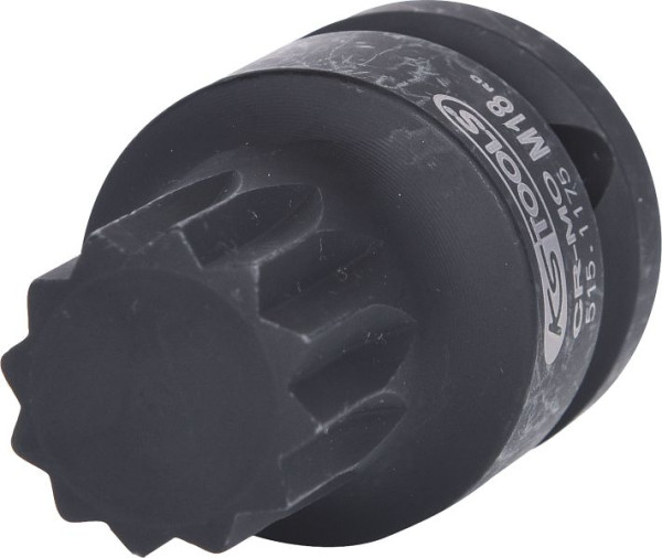 KS Tools 1/2" Kraft-Bit-Stecknuss XZN, kurz, M18, 515.1175