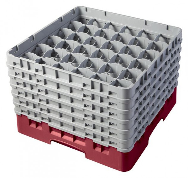 Cambro Spülkorb mit 36 Fächer Camrack® 27,9 cm Preiselbeere, 36S1114416