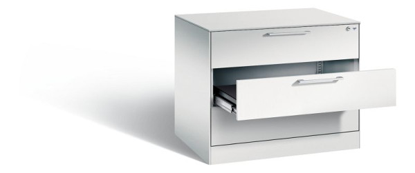 C+P Schubladenschrank Asisto, H710xB800xT600mm, Farbe: Lichtgrau, Bügelgriff, 146273-324 S10000
