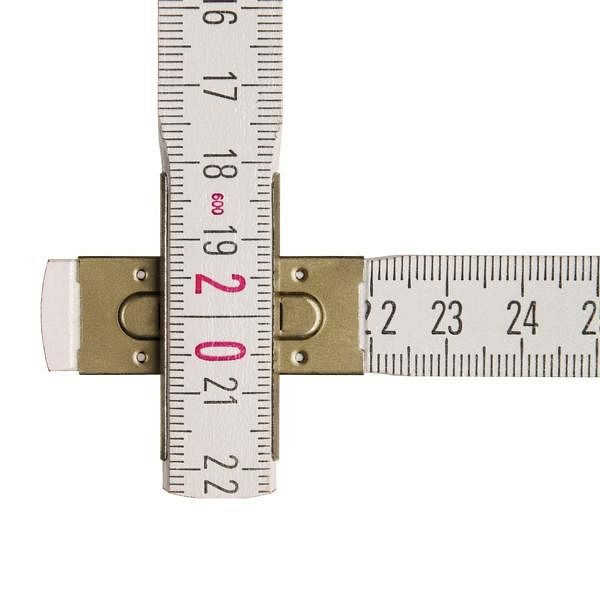STABILA Holz-Gliedermaßstab Type 1607, 2 m, weiß, metrische Skala, VE: 10 Stück, 1134