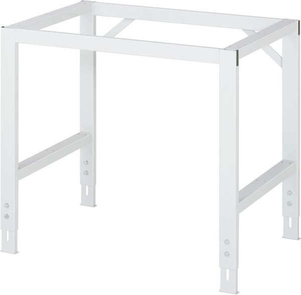 RAU Fahrbarer Arbeitstisch Tom (4 LR), B1000xT1000xH910-1230mm, Melaminbelag-Platte-22mm, 06-625M10-10-4LF.12