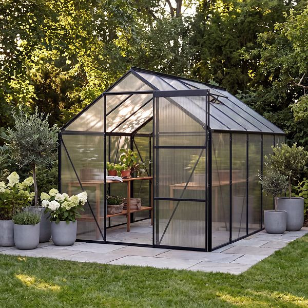 HOME DELUXE Eco Gewächshaus WALENA Schwarz - 310 x 190 cm, 75269