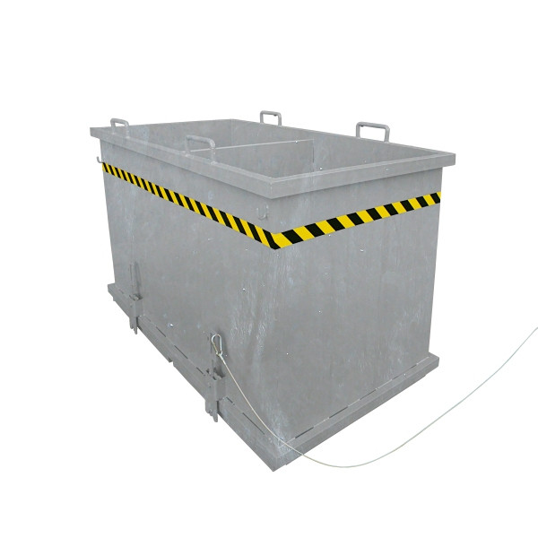 Eichinger Industrie Klappbodenbehälter Sortiersystem, 2x900 Liter anthrazitgrau, 20360100000096