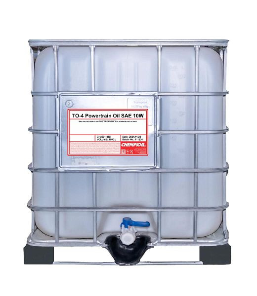 CHEMPIOIL Getriebehydraulik-Mineralöl 2601 TO-4 Powertrain Oil SAE 10W, VE: 1000 l, CH2601-IBC