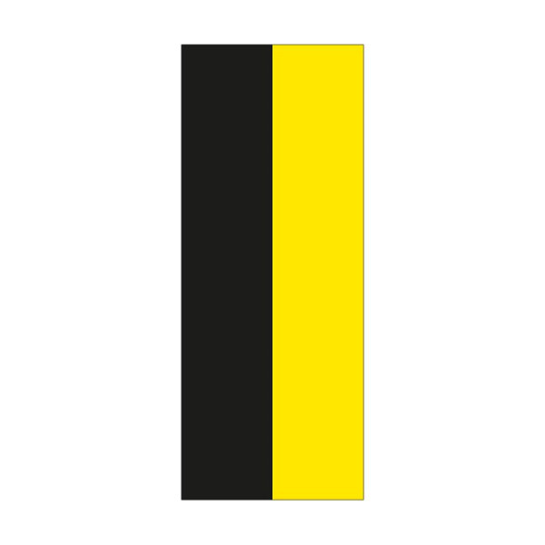 Stein HGS Landesflagge Baden-Württemberg (ohne Wappen), 300x120cm, mit Kunststoff-Karabiner, FlagTop 160 g/m², für Fahnenmasten 7 m ohne Hohlsaum, 26079