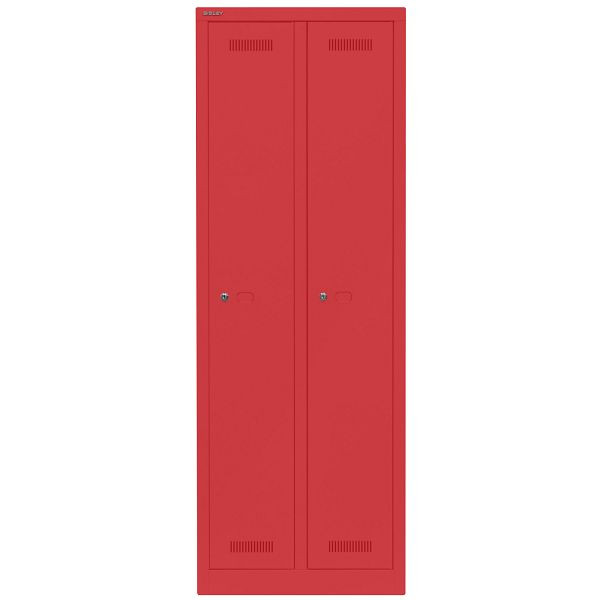 Bisley Garderobenschrank Monobloc™, 2 Abteile je 1 Fach, 670 kardinalrot, ML06D1670