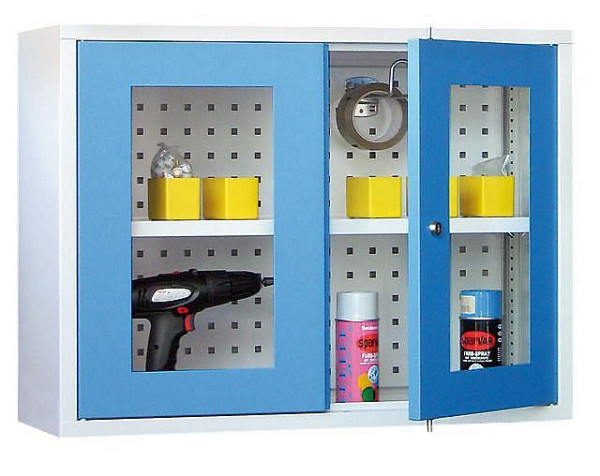 Pavoy Hängeschrank 600/300/800, Zylinderschloss, Sichtfenster, Lochfeldrückwand, 22337-080-191-910905