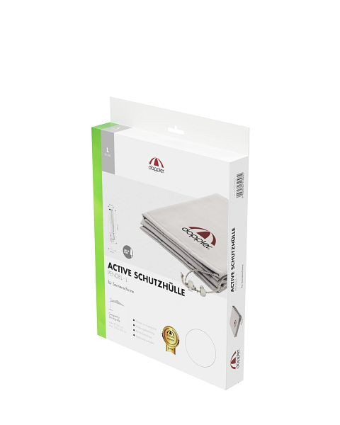 doppler Active Schutzhülle grau mit Reißverschluss, mit Stab, für Pendelschirme bis 350 cm und 300x300 cm, 85399ACPL