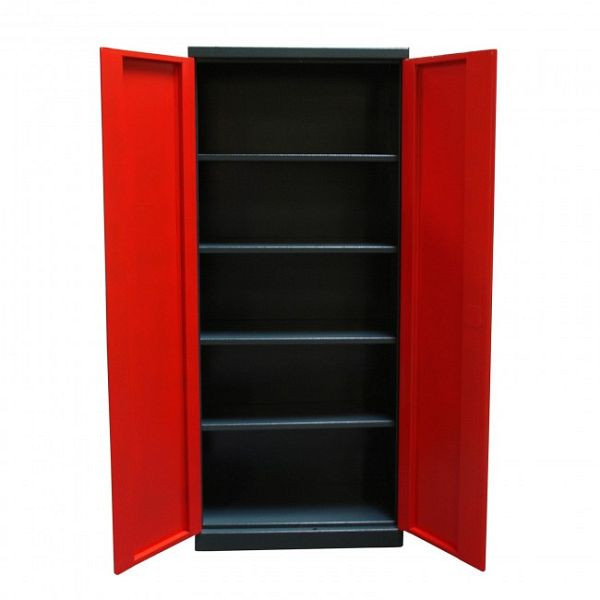 ADB Stahlschrank XL-T, Maße (B x H x T): 780 x 1920 x 580 mm, Farbe: Korpus (lichtgrau, RAL 7016) Front (feuerrot, RAL 3000), 40893