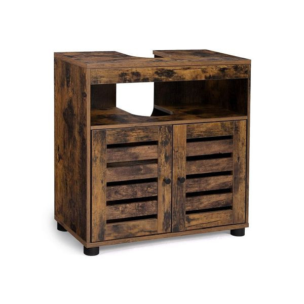 VASAGLE Waschbeckenunterschrank Vintagebraun, BBK04BX, 0194343100357