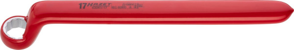 Hazet Einringschlüssel, schutzisoliert, Außen-Doppel-Sechskant Profil, 17 mm, 630KV-17