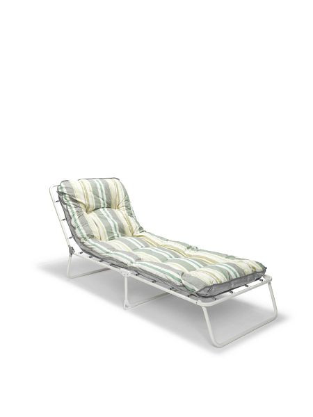 BEST Wörthersee, 3-Bein-Liege, Weiß / Grau / Grün, 37450015