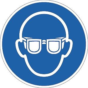 Moedel Augenschutz benutzen ISO 7010, Folie, Ø 50 mm, VE: 10 Stück/Bogen, 51753