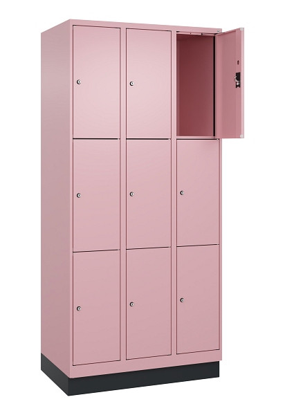 C+P Schließfachschrank Evolo PLUS, mit Sockel, 9 Fächer, 1950x900x500mm, 3015/30, 049020-303 S10024
