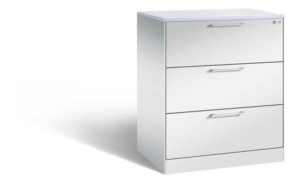C+P Karteischrank Asisto, H1010xB800xT600mm, Farbe: Lichtgrau, Bügelgriff, 146243-322 S10050
