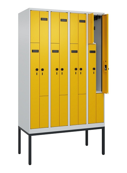 C+P Z-Spind Evolo PLUS, Gestell, 8 Fächer, 2120x1200x500mm, 7035/1004, Drehriegel, 0490337-408 S10001