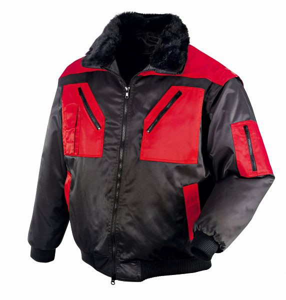 teXXor Piloten-Jacke OSLO, schwarz/rot, Größe: 5XL, 4180-5XL