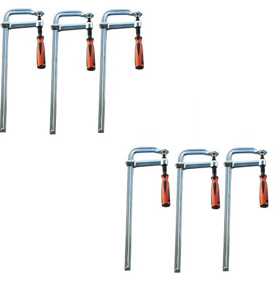 VaGo-Tools Profi Ganzstahl Schraubzwinge 80 x 160 mm Tischzwinge Zwingen, VE: 6 Stück, 260-150x6_jv