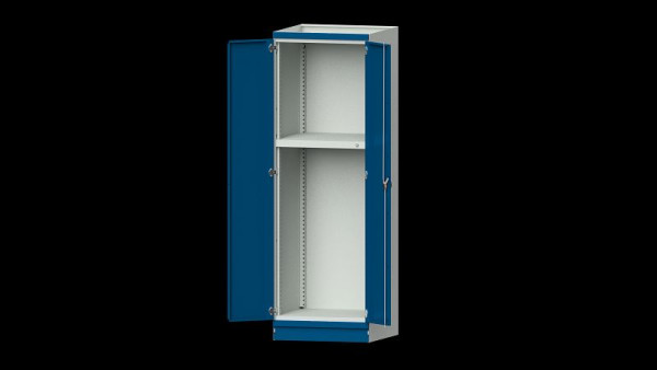 ANKE Werkbänke Basisschrank modulares Schranksystem, Modell 103, 715 x 720 x 2200 mm, Leergehäuse mit Türen, RAL 7035/5010, 631.007