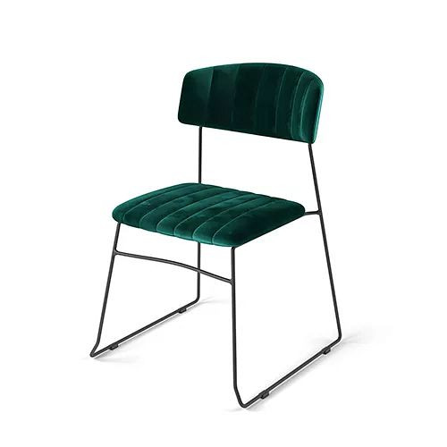 Feros Mundo Stapelstuhl Grün, kunstleder gepolstert, feuerhemmend, 54x55x79cm (BxTxH), 53003