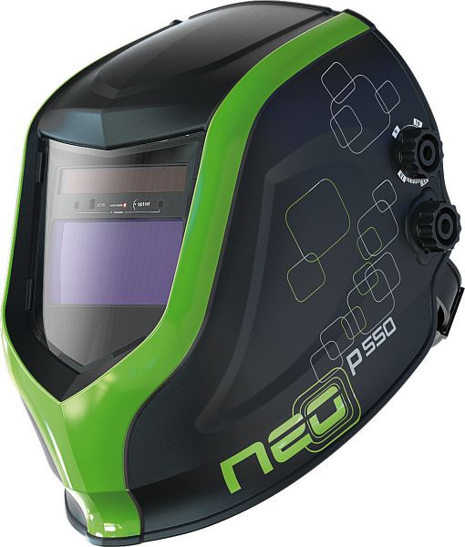 Optrel Automatik-Kopfschweißschirm - neo p550 grün -TC, 'Optrel®', DIN 4/9-13 inkl. Batterien & Bedienungsanleitung, 1007.011