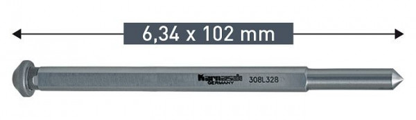 Karnasch Auswerferstift 6,34x102mm, VE: 8 Stück, 201154