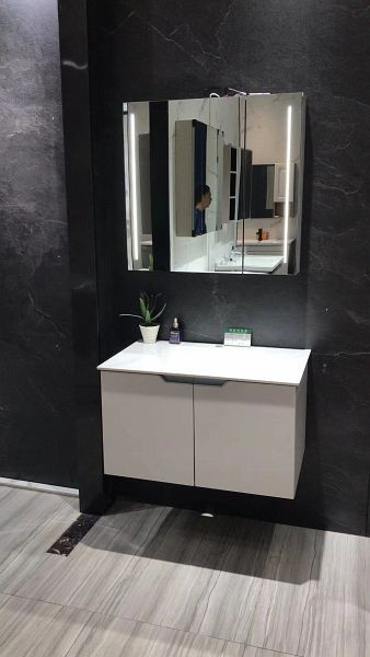 Sanotechnik Badezimmer-SET "DARBY 70" weiß (Unterschrank+WT+Spiegelschrank), AF070