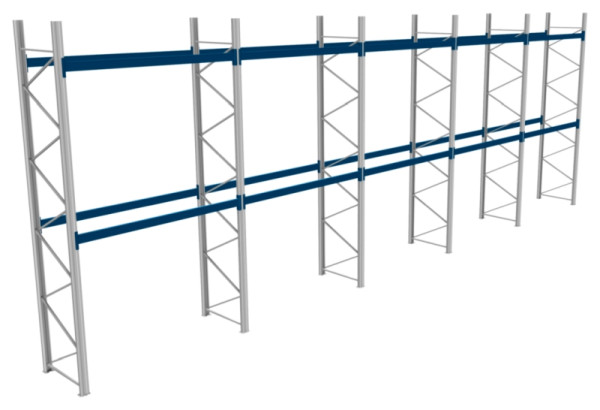 BITO Palettenregal P3 5005x1100x14300 Komplettregal, 2E, 800 RAL5010 U, 56470