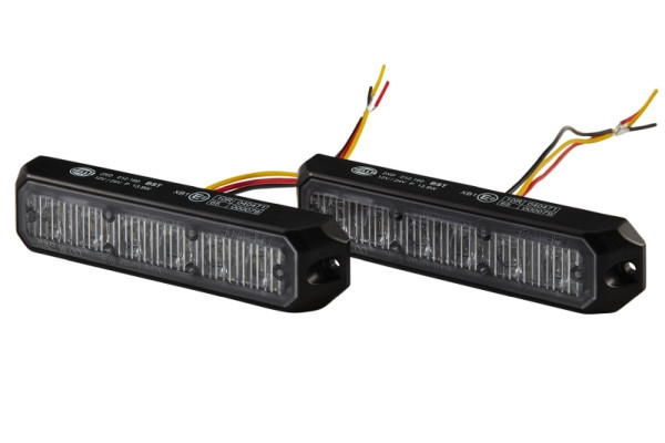 HELLA LED-Blitz-Kennleuchte - BST - 12/24V - blau - Anbau/Schraubanschluss - Kabel: 150mm - Stecker: offene Kabelenden - Set, 2XD 012 160-801