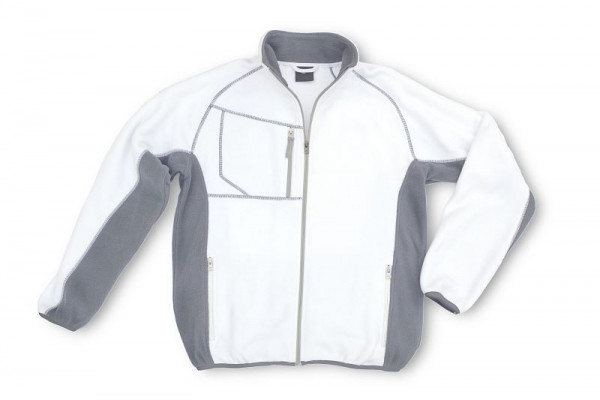 Excess Fleecejacke Champ weiß-grau, Größe: S, 211-2-41-4-WG-S