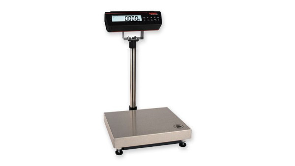 Soehnle Stativwaage geeicht mit Terminal 3820, Zweibereich bis: 30/60kg, Ziffernschritt: 10/20g, 520x400mm, IP65, Edelstahl, 7972.15.110/5710.00.006