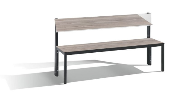 C+P Sitzbank mit Rückenlehne, Basic Plus, H796xB1500xT407mm, 8061-300 S10003