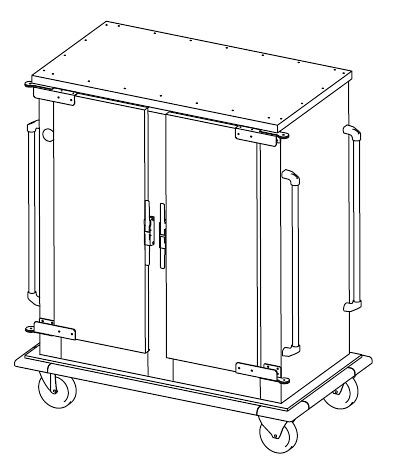 ETERNASOLID Bankettwagen RACKTIC 2x8 U, neutral isoliert, zweitürig (doppelwandig), ES3216U-DP