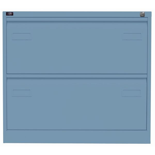 Bisley LIGHT Hängeregistraturschrank LIGHT, doppelbahnig, 2 HR-Schubladen, 605 blau, CDF2605