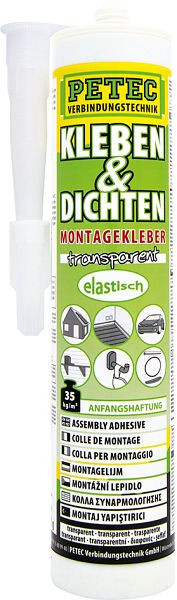 Petec Kleben & Dichten, Transparent, 290ml, VE: 12 Stück, 94929